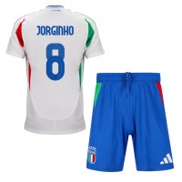 Taliansko Jorginho Frello #8 Vonkajší Detský futbalový dres ME 2024 Krátky Rukáv (+ trenírky)